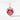 silver heart-shaped January birthstone charm pendant on a white background