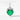 silver heart-shaped May birthstone charm pendant on white
