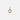 Gold charm pendant with number '0' on a white background