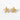Gold starfish earrings on a white background