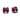 Pair of stud earrings with purple gemstones on a white background