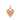 Rose gold heart-shaped pendant with engraved text on a white background
