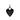 Black heart-shaped pendant with engraved text on a white background