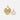 Gold heart-shaped charm with 'LOVE' and small diamonds, and a clover-shaped charm on a white background.