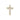 Crystal Gold Cross Charm