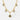 Olive Lustre Crystal Charm Necklace