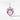 silver heart-shaped June birthstone charm pendant on white background
