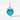 silver, heart-shaped December birthstone charm pendant on white