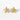 Gold starfish earrings on a white background