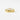Gold hexagonal container with text on a white background