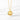 Gold necklace with a pumpkin-shaped pendant on a white background